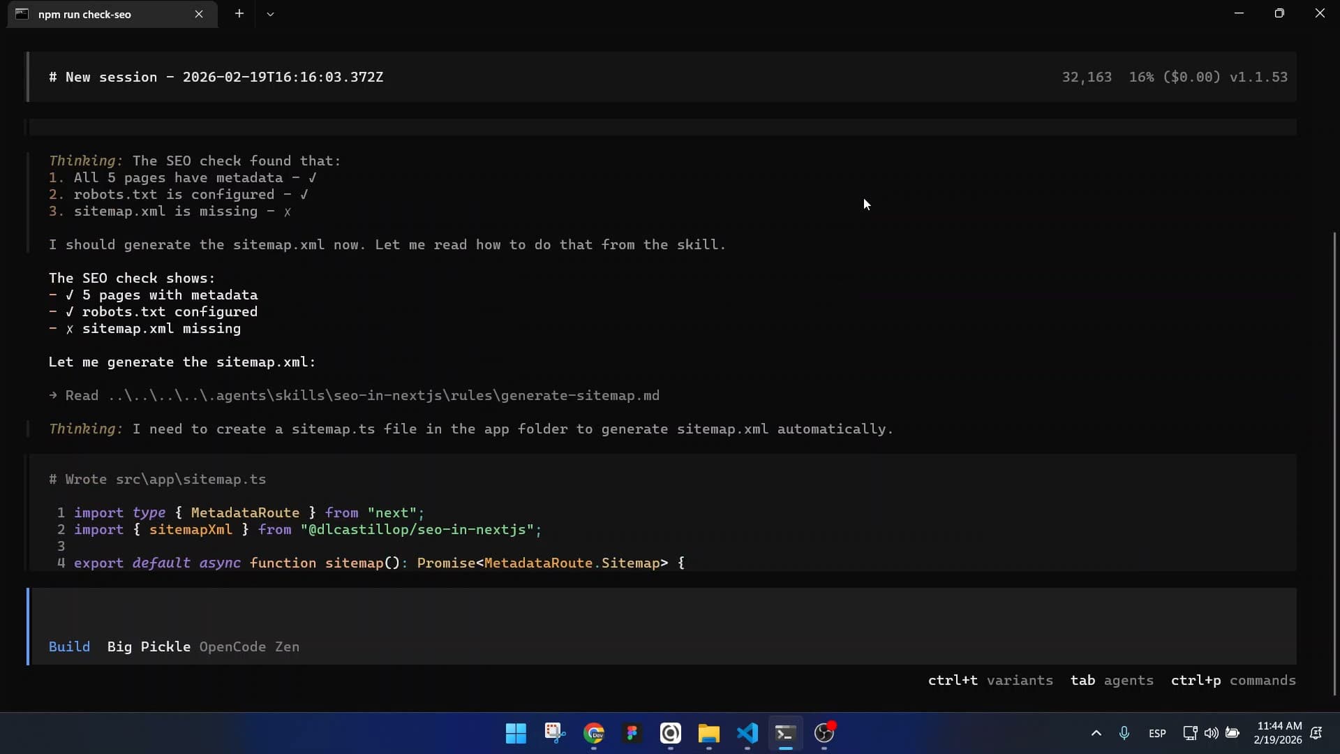 Testing tooling and sitemap generation